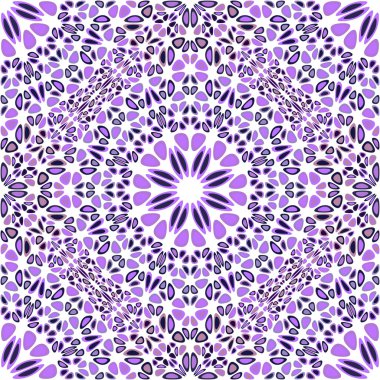 Soyut taç yaprağı mandala desenli arka plan - doğusuz ruhsal vektör sanatı