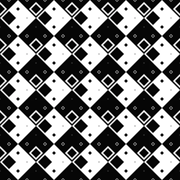 Seamless Diagonal Square Pattern Background Geometrical Monochrome Repeating Abstract Vector — Stock Vector
