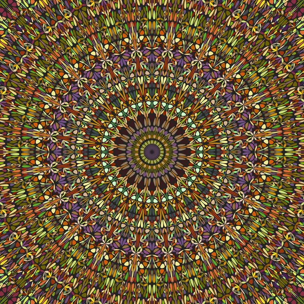 Orientalische Dynamische Geometrische Runde Muster Hintergrunddesign Florale Kreisförmige Abstrakte Psychedelische — Stockvektor