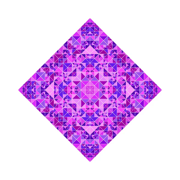 Modèle Symbole Carré Diagonale Mosaïque Triangle Isolé Coloré Orné Élément — Image vectorielle