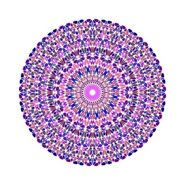 Renkli dairesel değerli taş desenli mandala - süslemeli geometrik süslemeli vektör grafik tasarımı