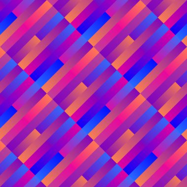 Geometrik gradyan çizgili arka plan - köşegen dikdörtgenlerden soyut vektör çizimi