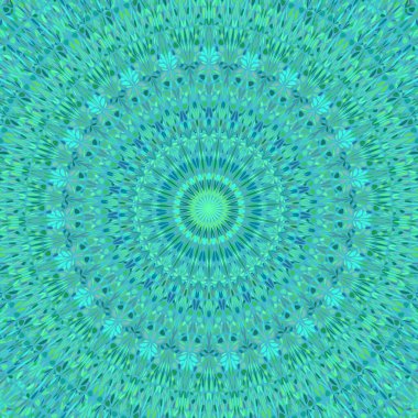 Psikedelik geometrik yuvarlak süs desenli mandala arka plan tasarımı - dairesel hipnotik renkli vektör grafiği