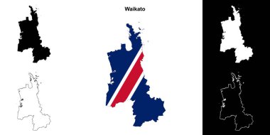 Waikato boş çizgi haritası seti