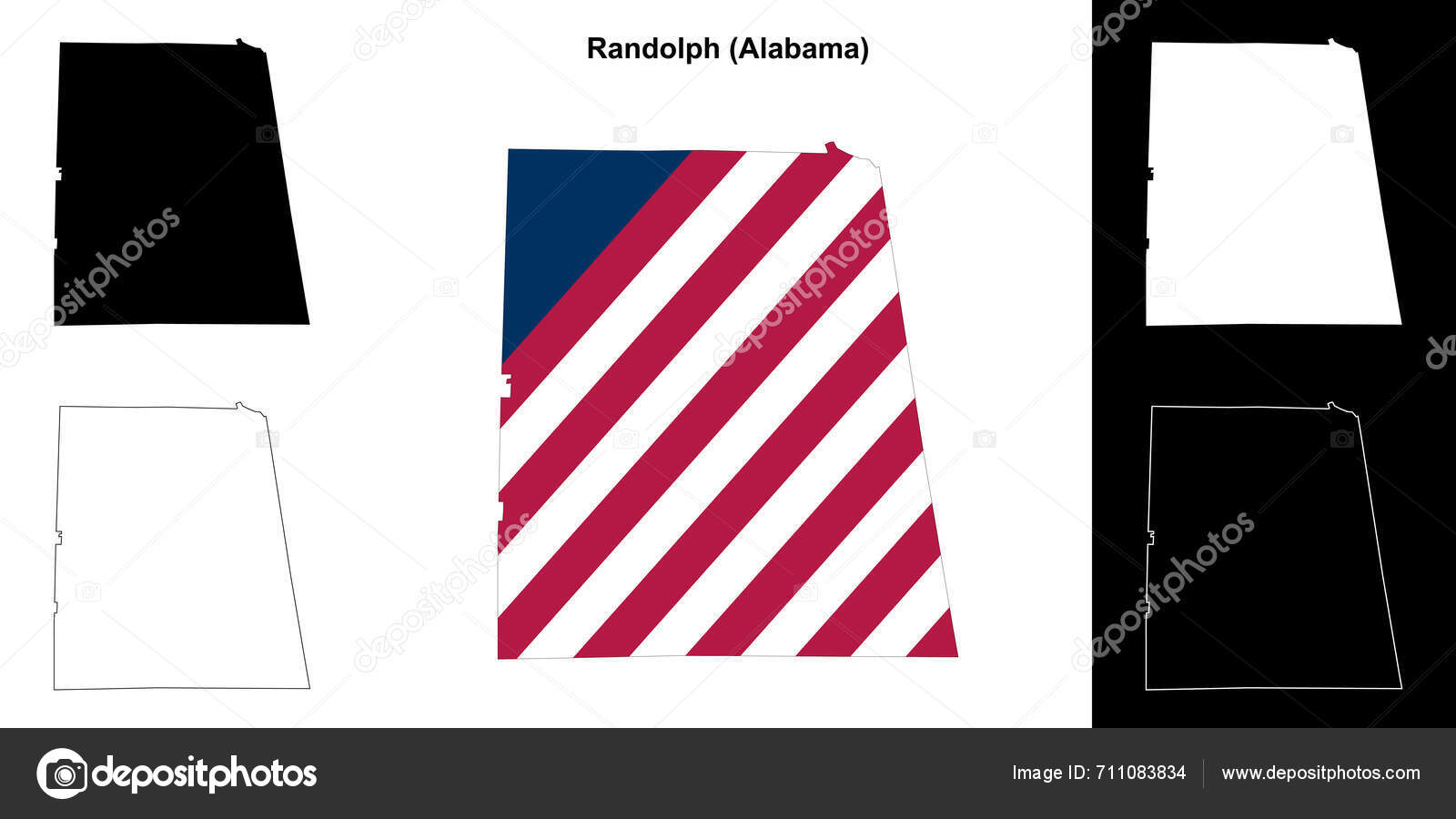 Randolph County Outline Map Set Stock Vector by ©davidzydd 711083834