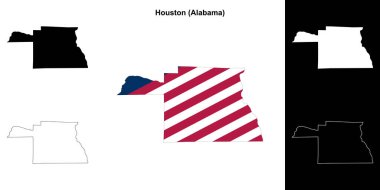 Houston ilçe haritası seti