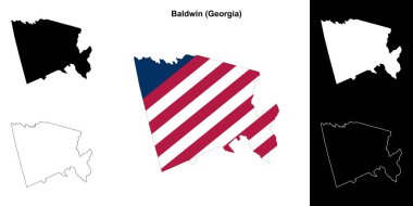 Baldwin İlçesi (Gürcistan) ana hat haritası