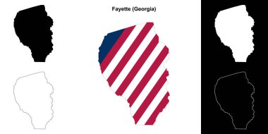 Fayette İlçesi (Gürcistan) ana hat haritası