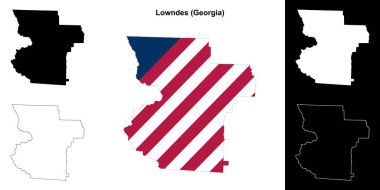 Lowndes İlçesi (Gürcistan) ana hat haritası