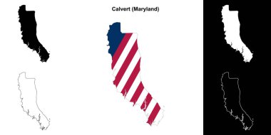 Calvert County (Maryland) ana hat haritası seti