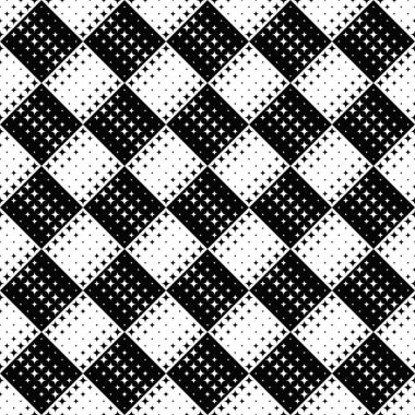 Geometrik eğimli yıldız desenli arkaplan tasarımı - siyah ve beyaz soyut vektör grafiği