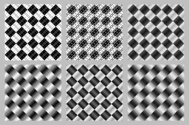 Dikişsiz geometrik diyagonal kare desen arka plan koleksiyonu-soyut vektör tasarımları