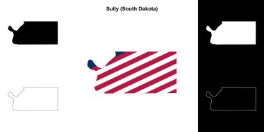 Sully County (Güney Dakota) ana hat haritası seti