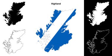 Highland boş çizgi haritası seti