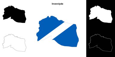 Inverclyde boş dış hat haritası ayarlandı
