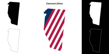 Clermont İlçesi (Ohio) ana hat haritası seti