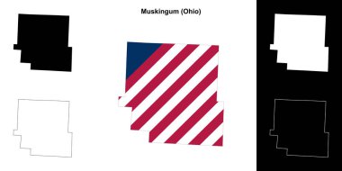 Muskingum County (Ohio) ana hat haritası seti