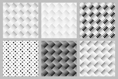 Kare desen arkaplan koleksiyonu - karelerden soyut vektör tasarımlarının geometrik yinelenmesi