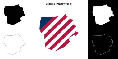 Luzerne County (Pennsylvania) ana hat haritası seti