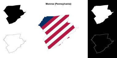 Monroe County (Pennsylvania) ana hat haritası belirlendi