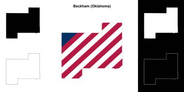 Beckham İlçesi (Oklahoma) ana hat haritası seti
