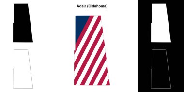 Adair İlçesi (Oklahoma) ana hat haritası seti