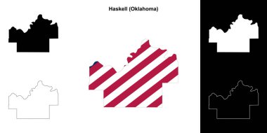 Haskell İlçesi (Oklahoma) ana hat haritası seti