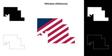 Okfuskee İlçesi (Oklahoma) ana hat haritası seti