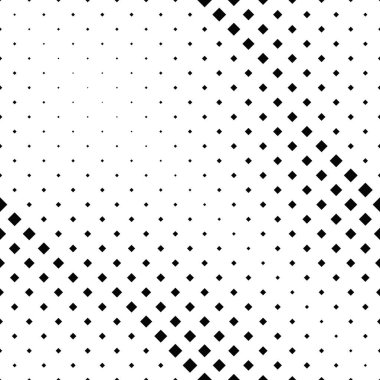 Geometrik siyah ve beyaz kare desen arka plan - soyut tek renkli vektör grafik tasarım