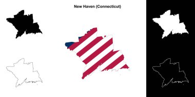 New Haven County (Connecticut) ana hat haritası seti