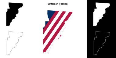 Jefferson County (Florida) ana hat haritası seti