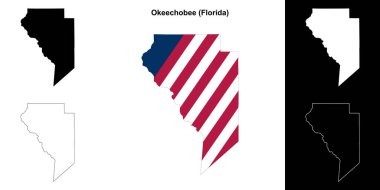 Okeechobee County (Florida) ana hat haritası seti