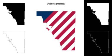 Osceola İlçesi (Florida) ana hat haritası seti