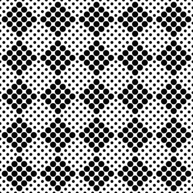 Retro soyut tek renkli nokta desenli arkaplan tasarımı - siyah ve beyaz vektör illüstrasyonu