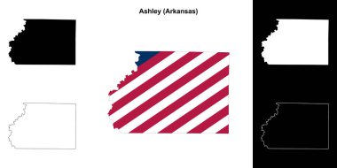 Ashley County (Arkansas) ana hat haritası seti