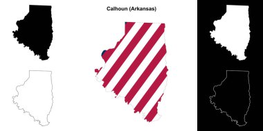Calhoun County (Arkansas) ana hat haritası seti