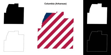 Columbia County (Arkansas) ana hat haritası seti