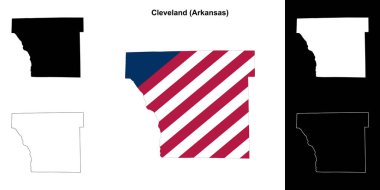 Cleveland County (Arkansas) ana hat haritası seti