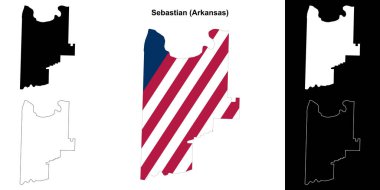 Sebastian County (Arkansas) ana hat haritası seti
