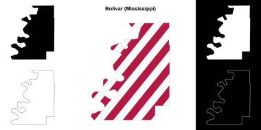 Bolivar İlçesi (Mississippi) ana hat haritası ayarlandı