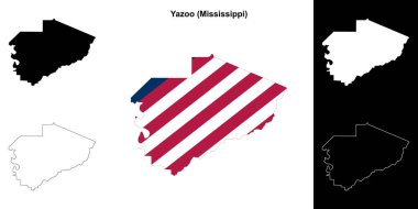 Yazoo İlçesi (Mississippi) ana hat haritası seti