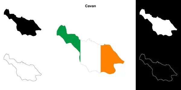 Mapa Osnovy Kraje Cavan — Stockový vektor