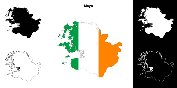 Mapa Osnovy Okresu Mayo — Stockový vektor