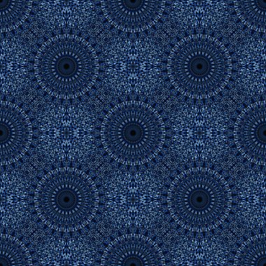 Geometrik oryantal mandala mozaik desen tasarımı - zarif soyut manevi dikişsiz çiçek bohem vektör arka plan