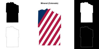 Mineral İlçesi (Colorado) ana hat haritası seti