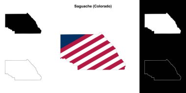 Saguache County (Colorado) ana hat haritası seti