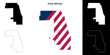 Cook County (Illinois) ana hat haritası seti