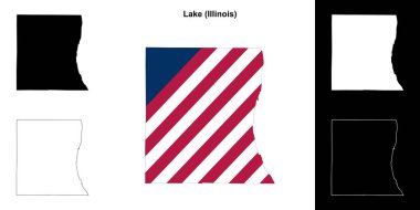 Lake County (Illinois) ana hat haritası seti
