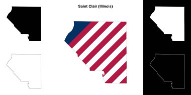 Saint Clair County (Illinois) ana hat haritası seti