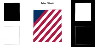 Saline County (Illinois) ana hat haritası seti
